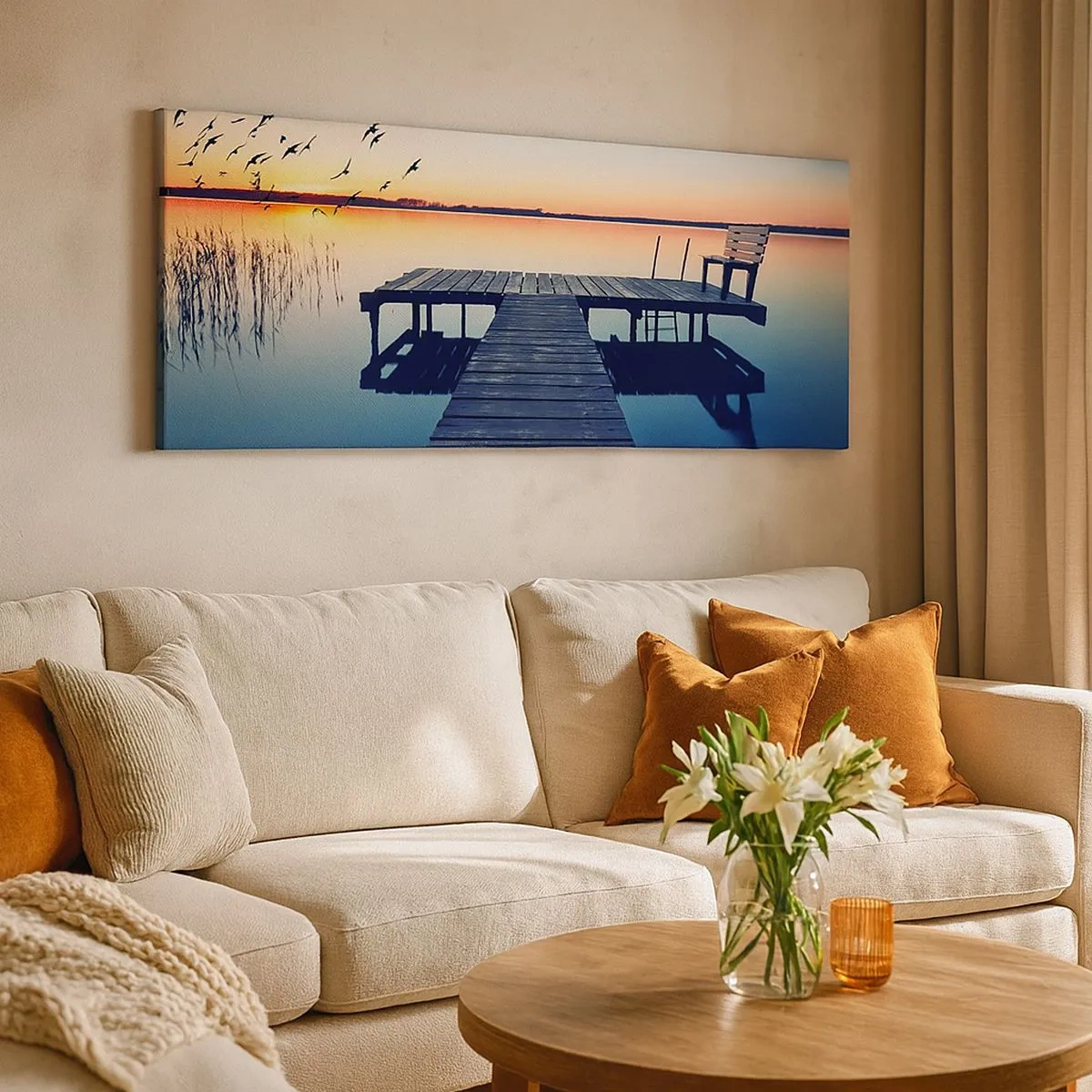 Canvastavla - Bild på duk - Det var en bra dag - 100x40 cm