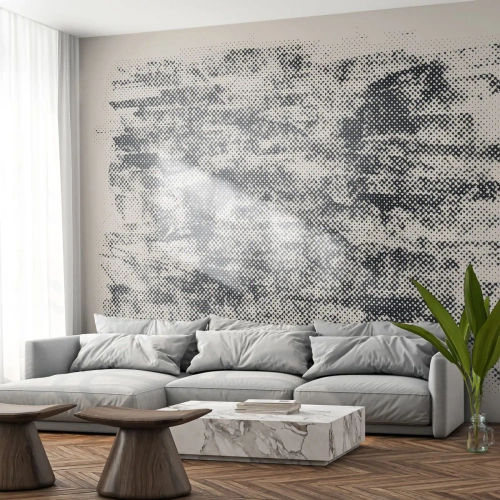 Fototapet Premium Canvas - Dimmig komposition - Abstraktion, Bit, Modernt mönster - 300x210 cm