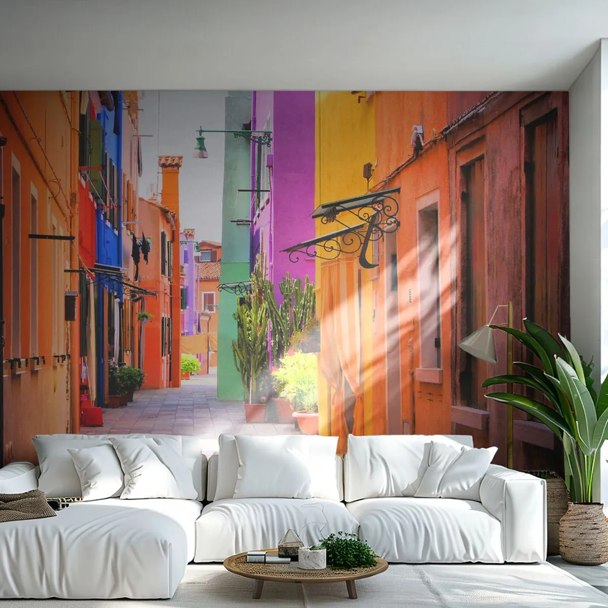 Självhäftande Fototapet Deluxe Sticker - Regnbågsgränd - Stad, Venedig, Arkitektur - 250x175 cm