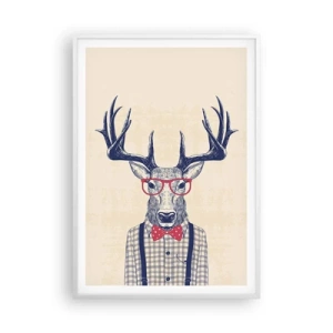 Affisch i vit ram - Rolig extravagans - 70x100 cm