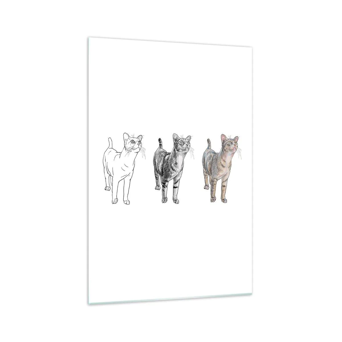 Glastavla - Bild på glas - Teckningslektion - 70x100 cm