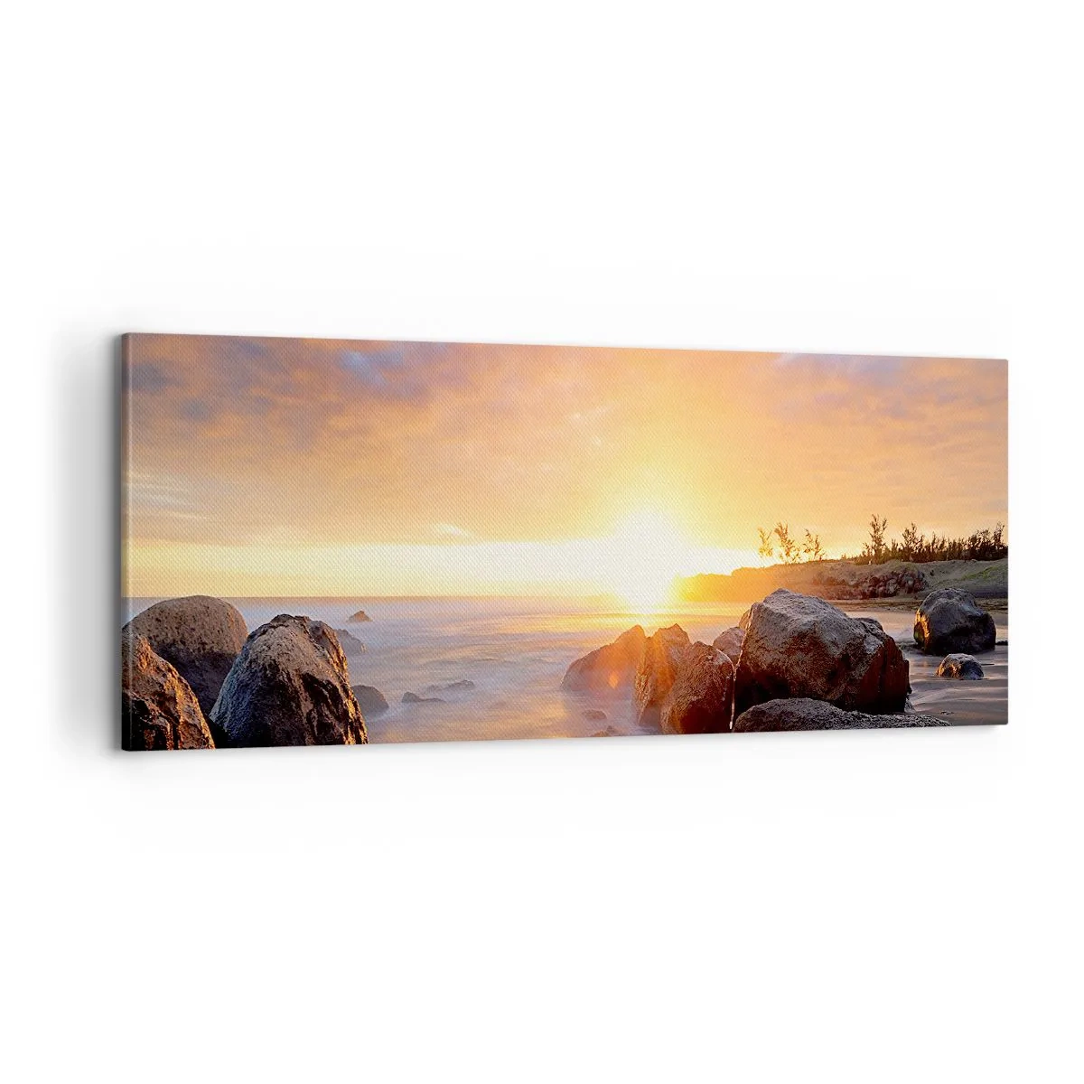 Canvastavla - Bild på duk - Kvällens ljusa bris - 100x40 cm