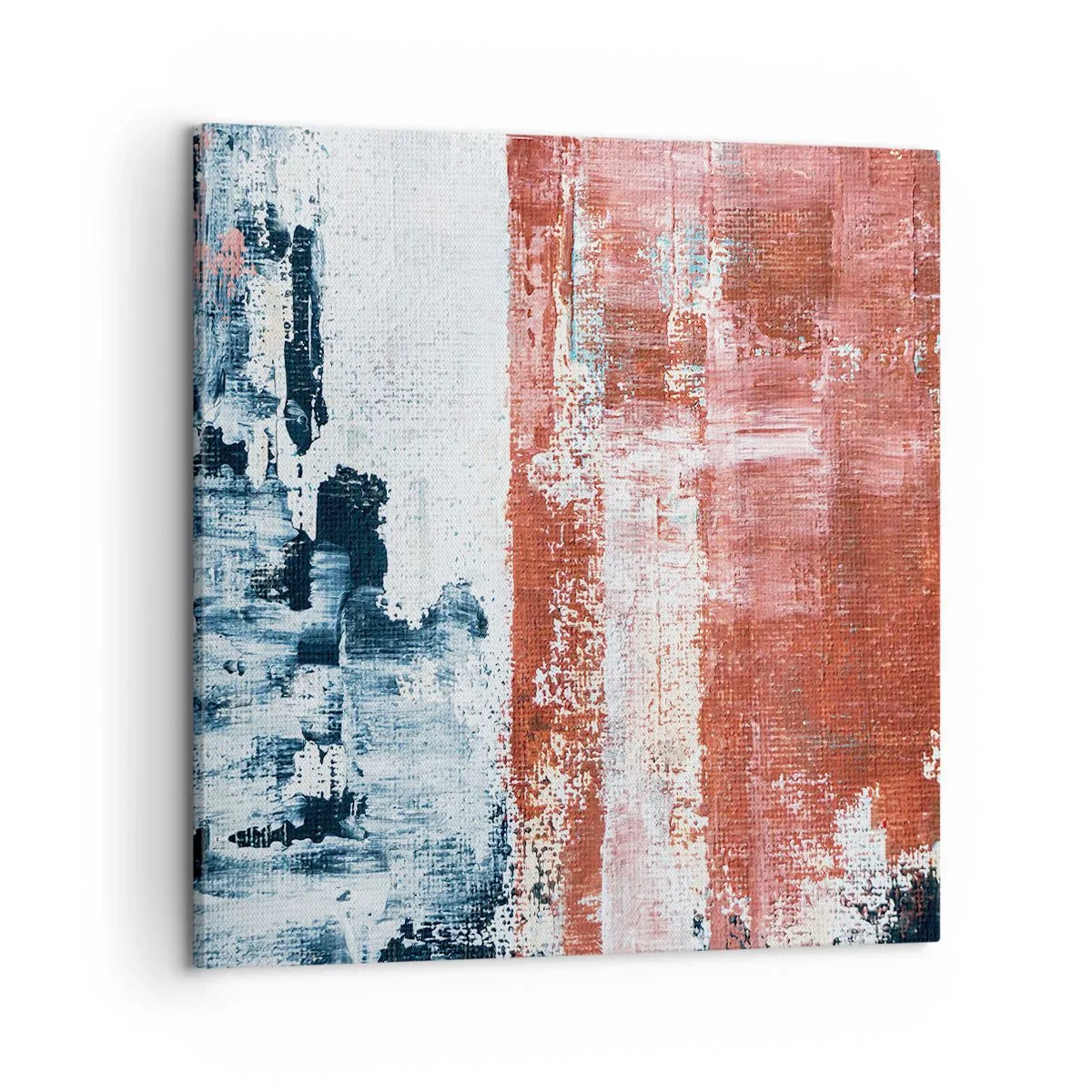 Canvastavla - Bild på duk - Abstrakt halvt om halvt - 50x50 cm