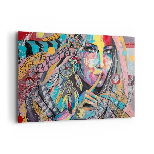 Canvastavla - Bild på duk - Var tyst tills du förstår - 120x80 cm