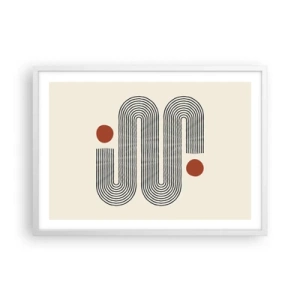 Affisch i vit ram - från början till slutet - 70x50 cm