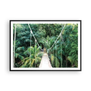 Affisch i svart ram - Welcome to the jungle! - 100x70 cm