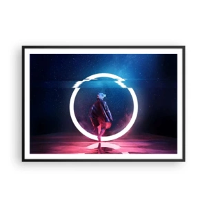 Affisch i svart ram - Mellan världar - 100x70 cm