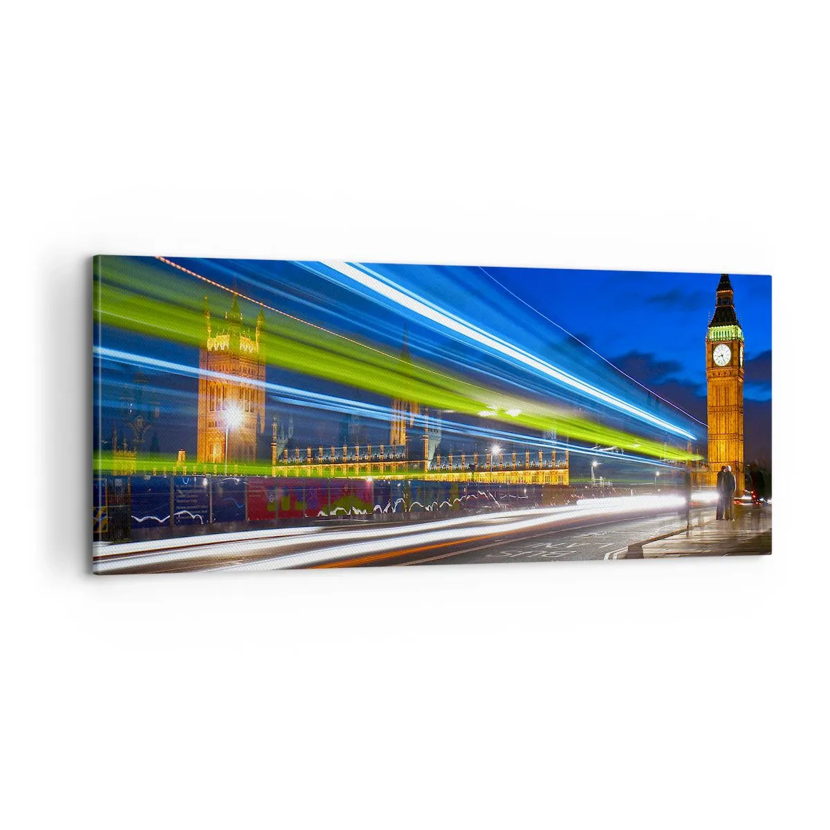 Canvastavla - Bild på duk - Under Big Bens uppsikt - 100x40 cm