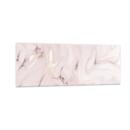Glastavla - Bild på glas - Rosa raseri - 140x50 cm