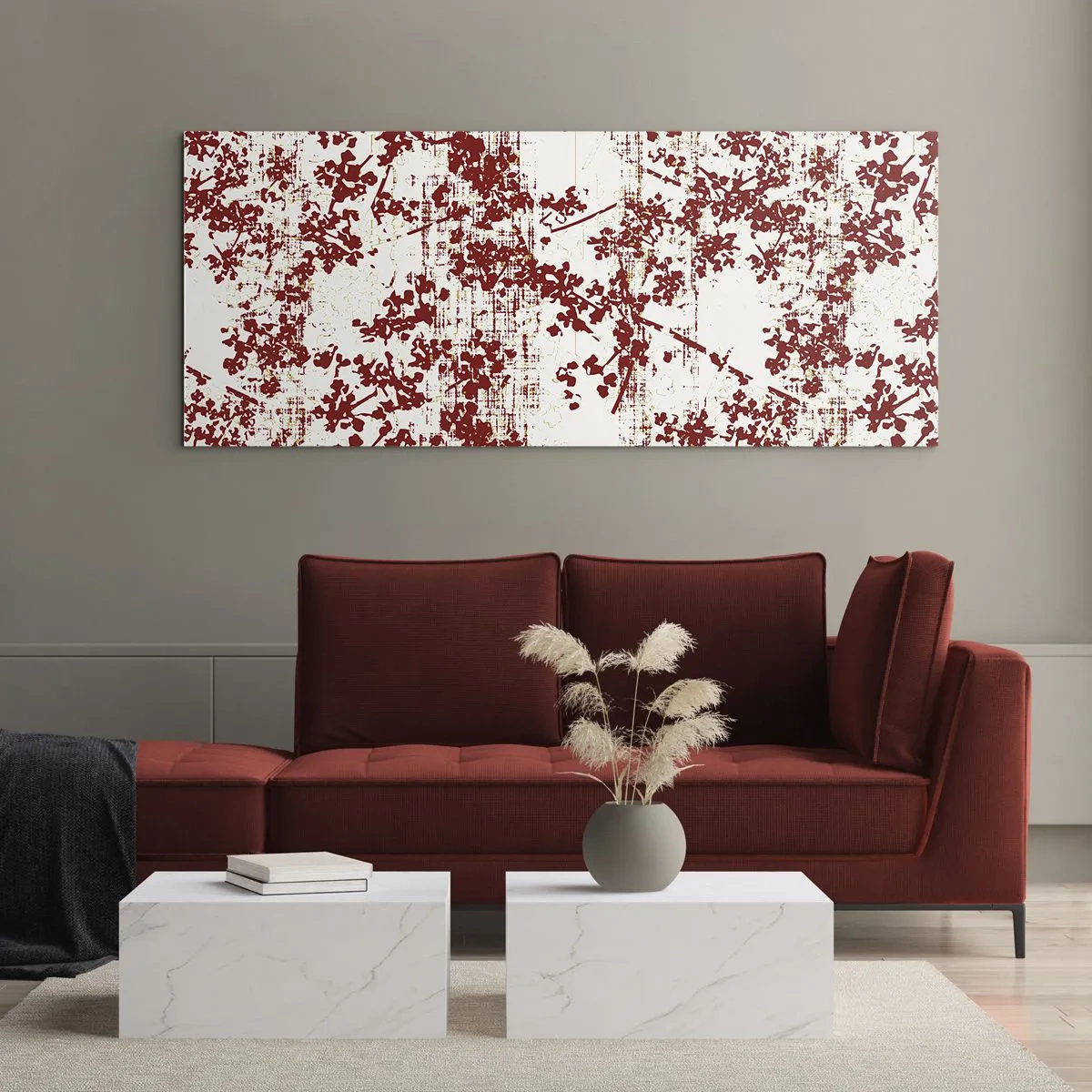 Glastavla - Bild på glas - Som en gammal percale - 160x50 cm