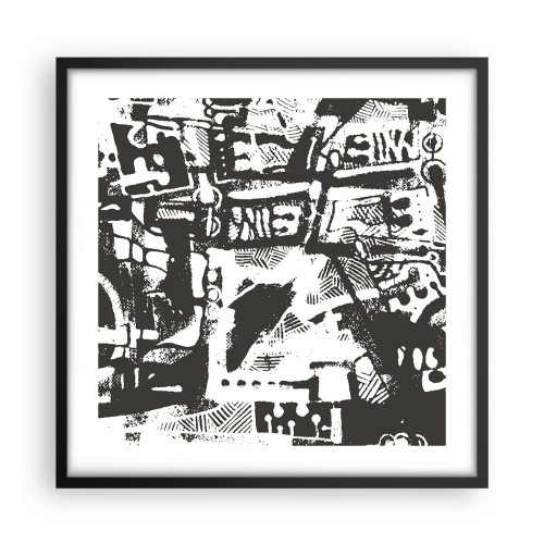 Affisch i svart ram - Ordning eller kaos? - 50x50 cm
