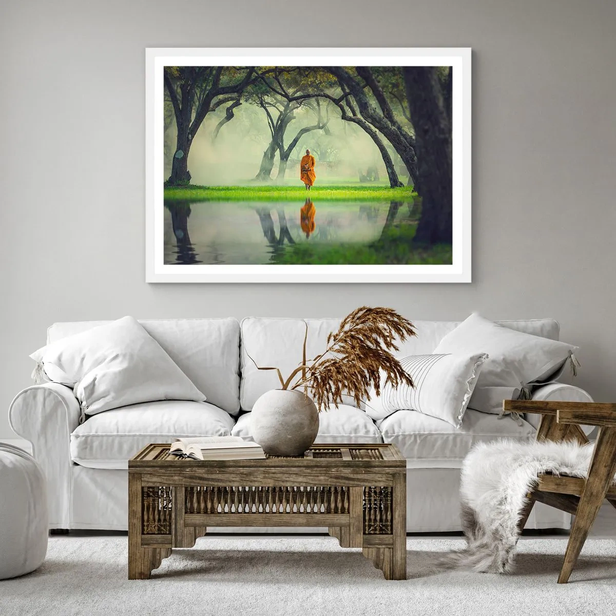 Affisch i vit ram - På väg till upplysningen - 30x30 cm