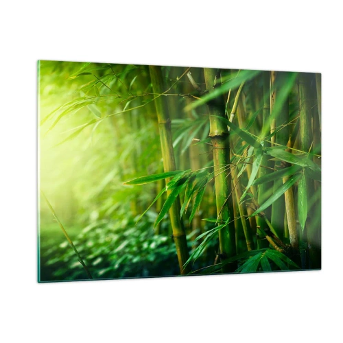 Glastavla - Bild på glas - Lär känna grönskan i sig - 120x80 cm