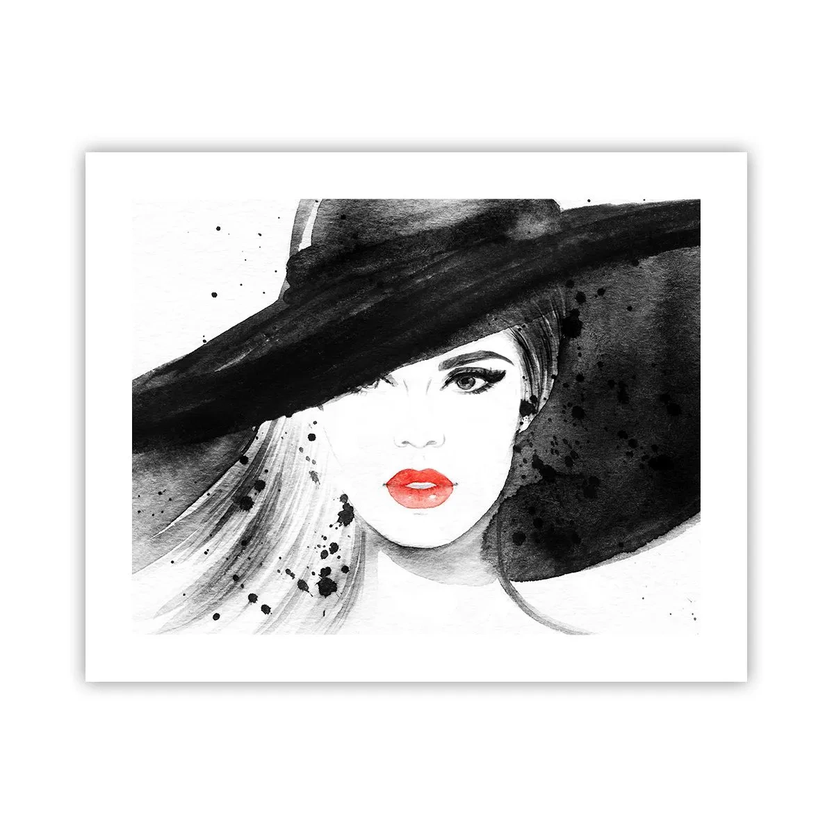 Affisch - En dam i svart - 50x40 cm
