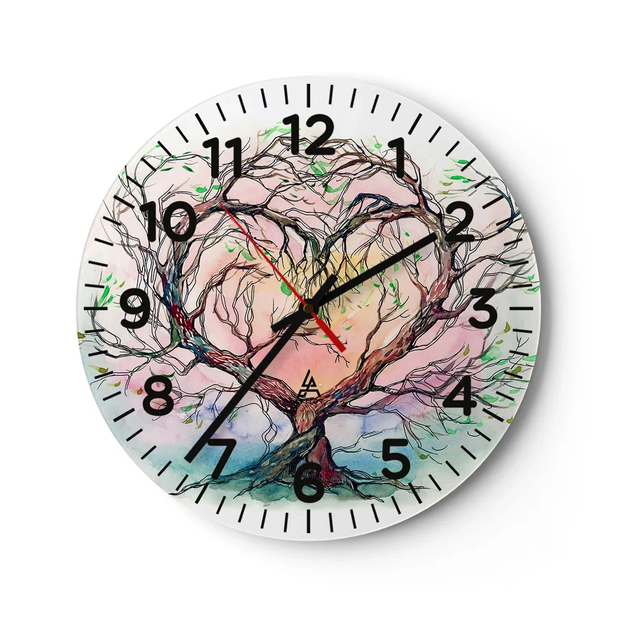 Väggklocka - Klocka på glas - Tillsammans mot stormarna - 40x40 cm