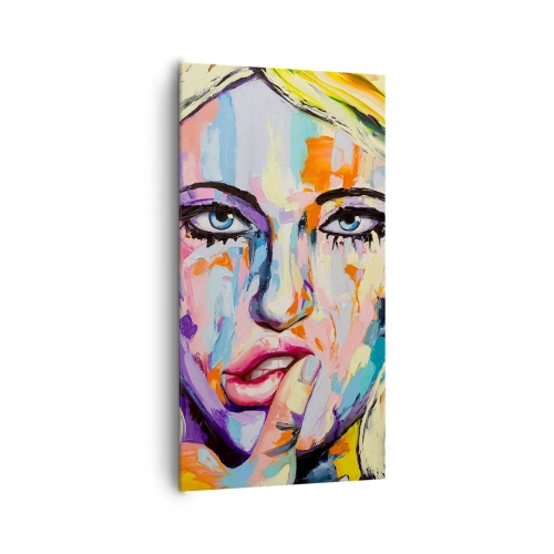 Canvastavla - Bild på duk - Titta henne rakt in i ögonen - 65x120 cm