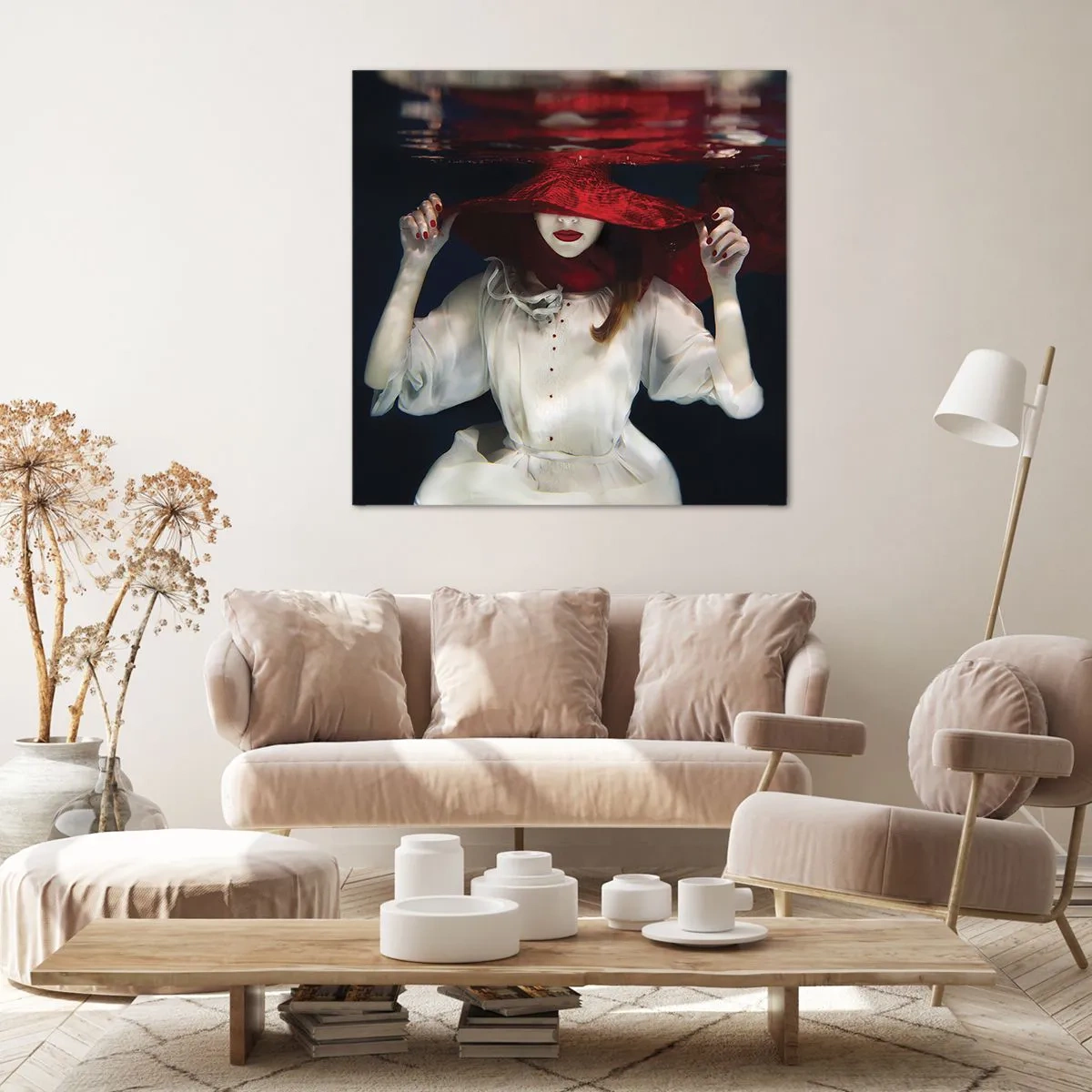 Canvastavla - Bild på duk - Konstig fru - 30x30 cm
