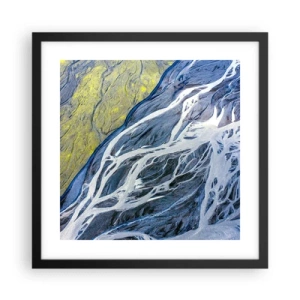 Affisch i svart ram - Naturens grottmålningar - 40x40 cm