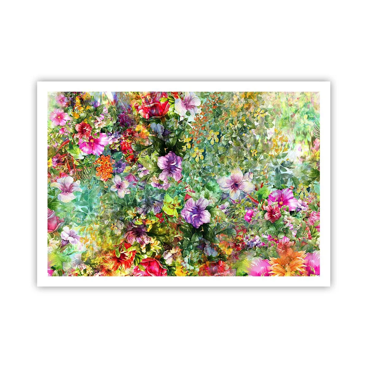 Affisch - Ta en dopp i blommorna - 100x70 cm