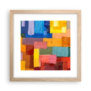 Affisch i ram av ljusek - Alla olika, alla färgglada - 30x30 cm