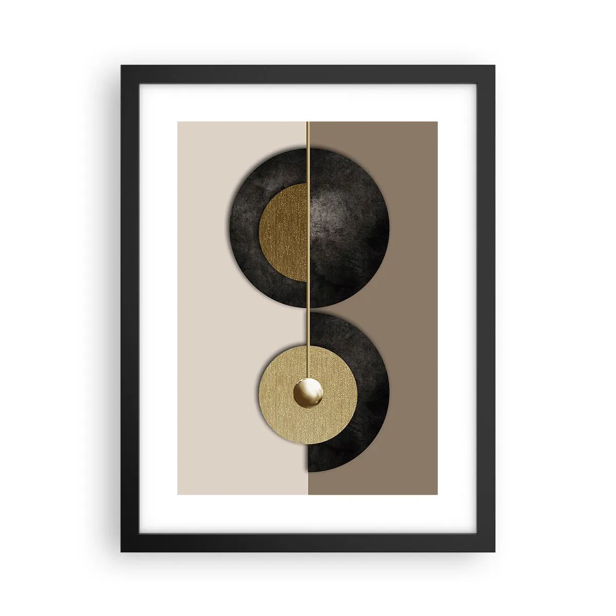 Affisch i svart ram - Variationer runt en cirkel - 30x40 cm