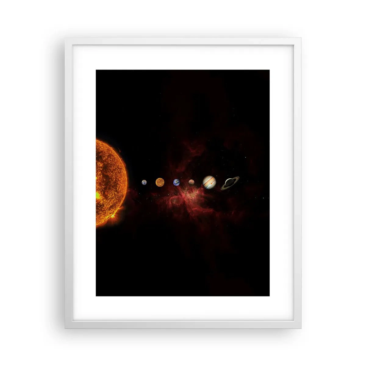 Affisch i vit ram - Vårt grannskap - 40x50 cm