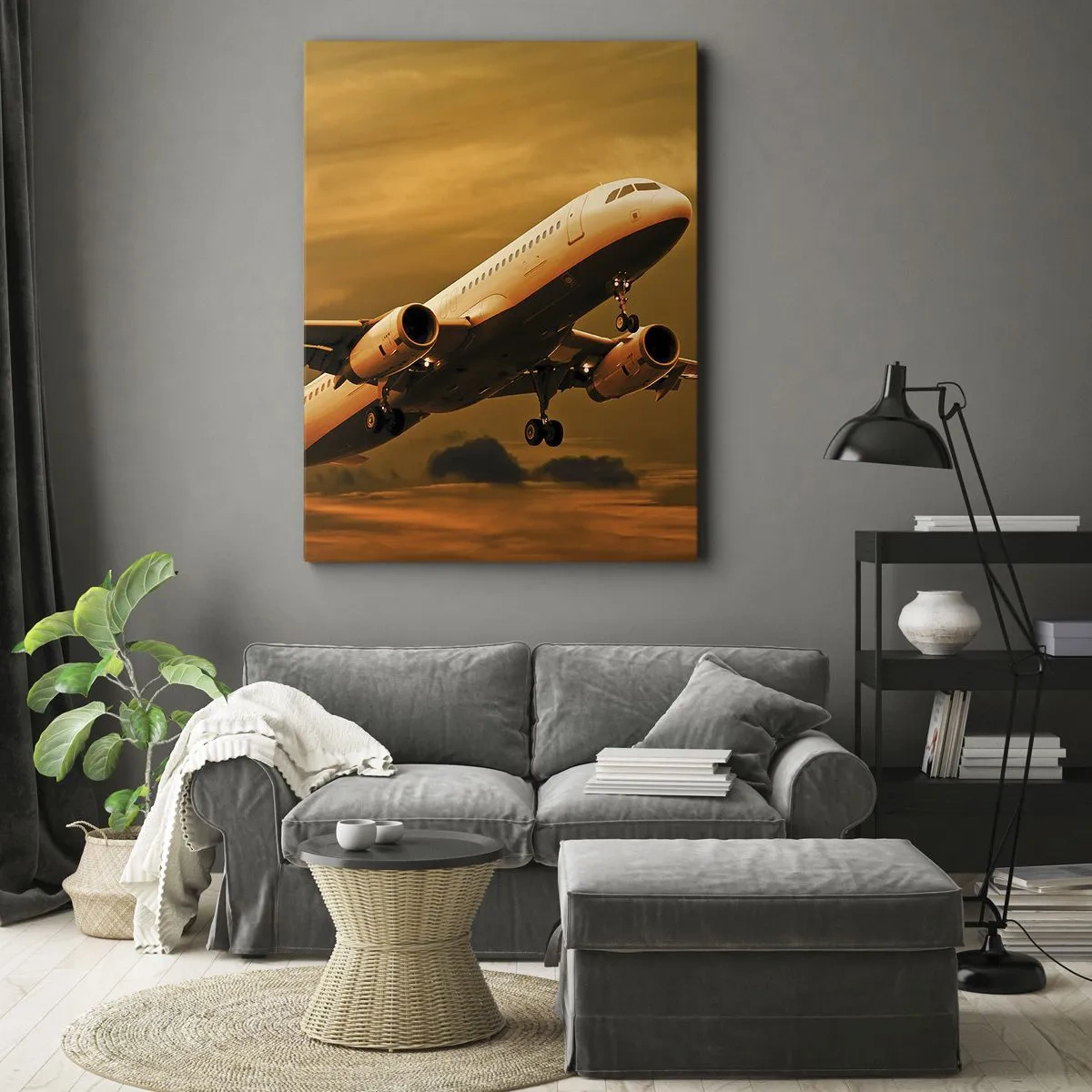 Canvastavla - Bild på duk - Flyga mot solen - 50x70 cm