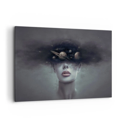 Canvastavla - Bild på duk - Och planeterna blir galna... - 120x80 cm