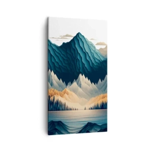 Canvastavla - Bild på duk - Perfekt bergslandskap - 45x80 cm
