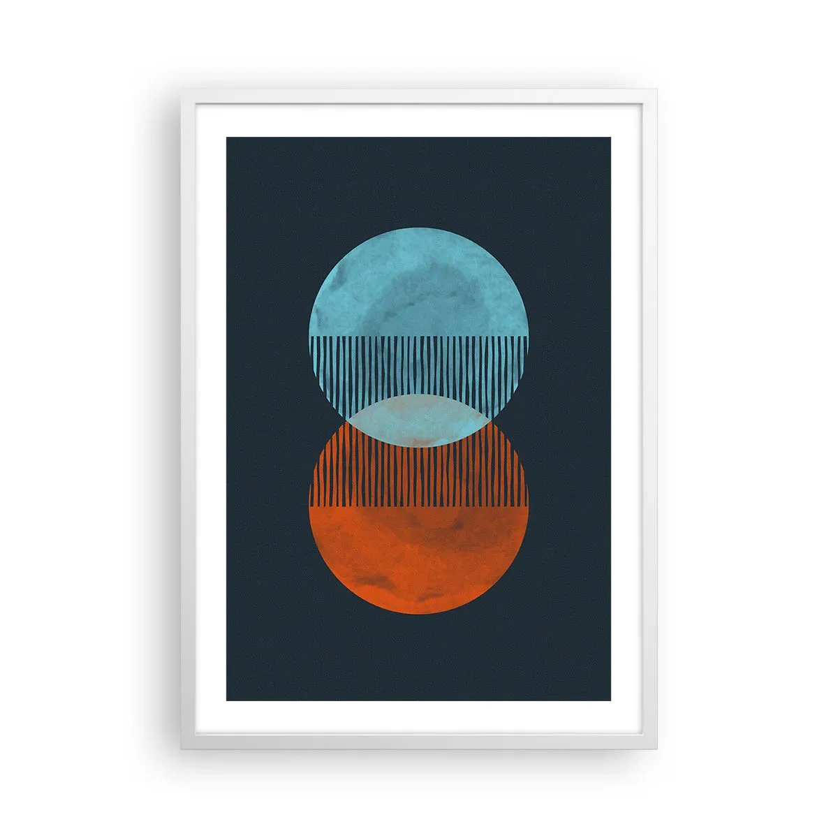 Affisch i vit ram - Astronomisk fantasi - 50x70 cm