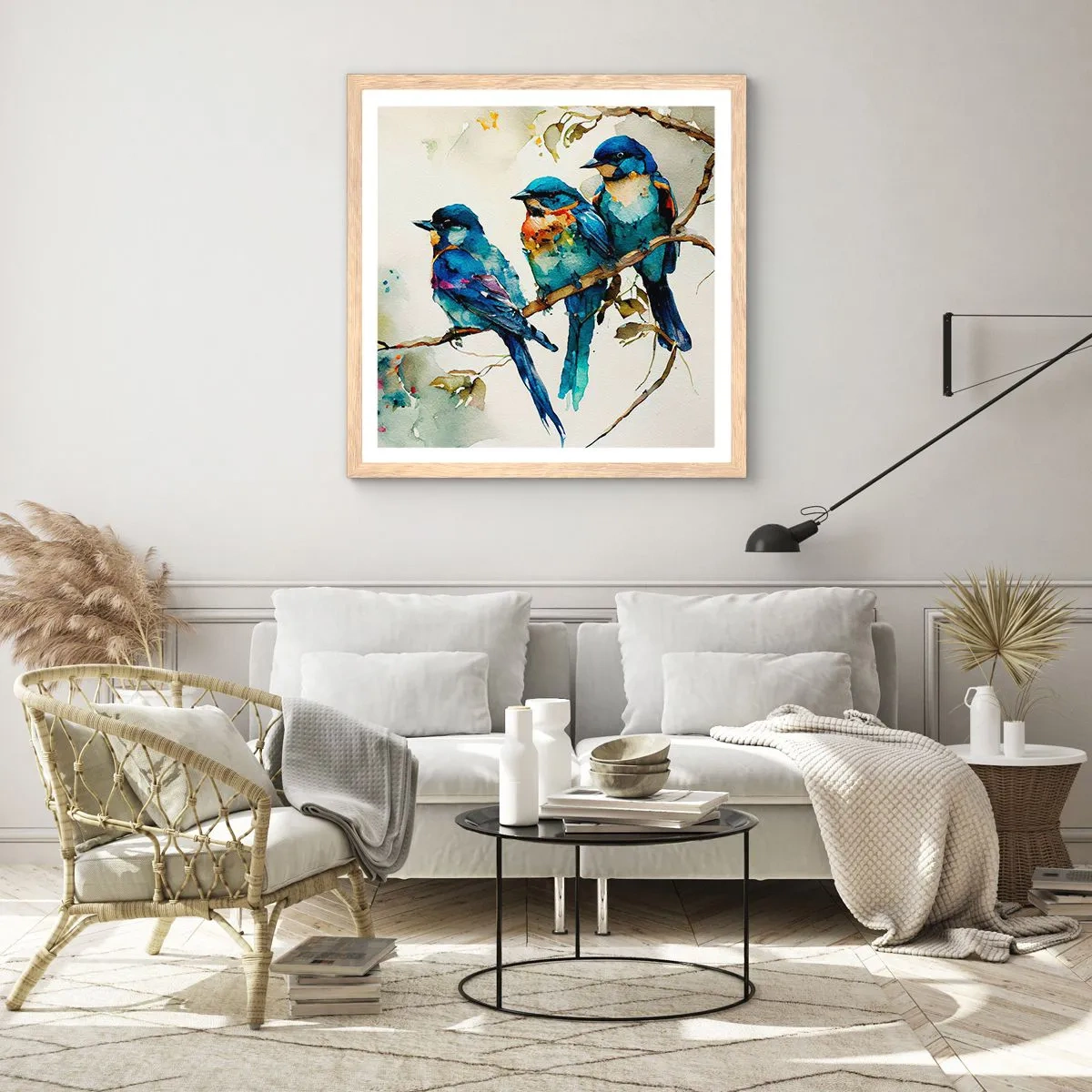 Affisch i ram av ljusek - Sur? - 40x40 cm