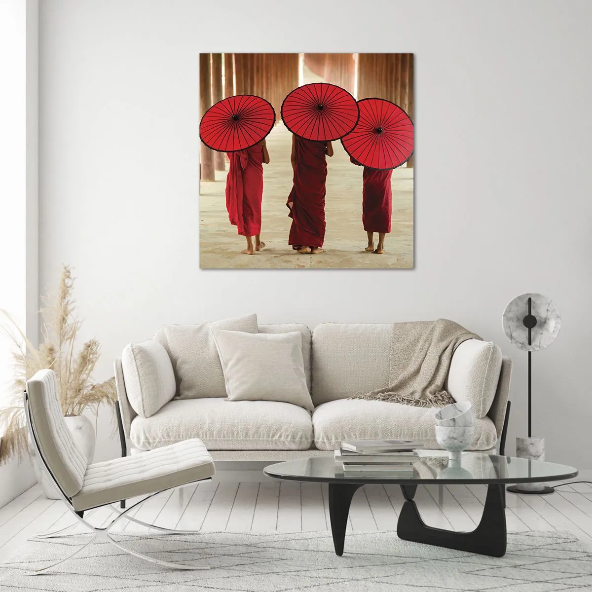 Glastavla - Bild på glas - På väg mot Rena landet - 60x60 cm