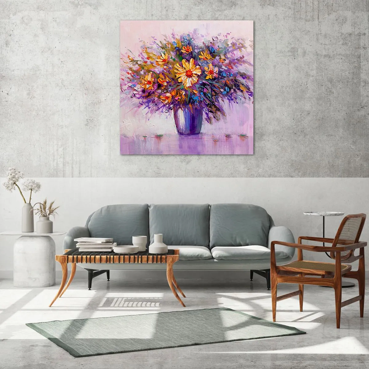 Glastavla - Bild på glas - Doftar sött, ser sött ut - 60x60 cm