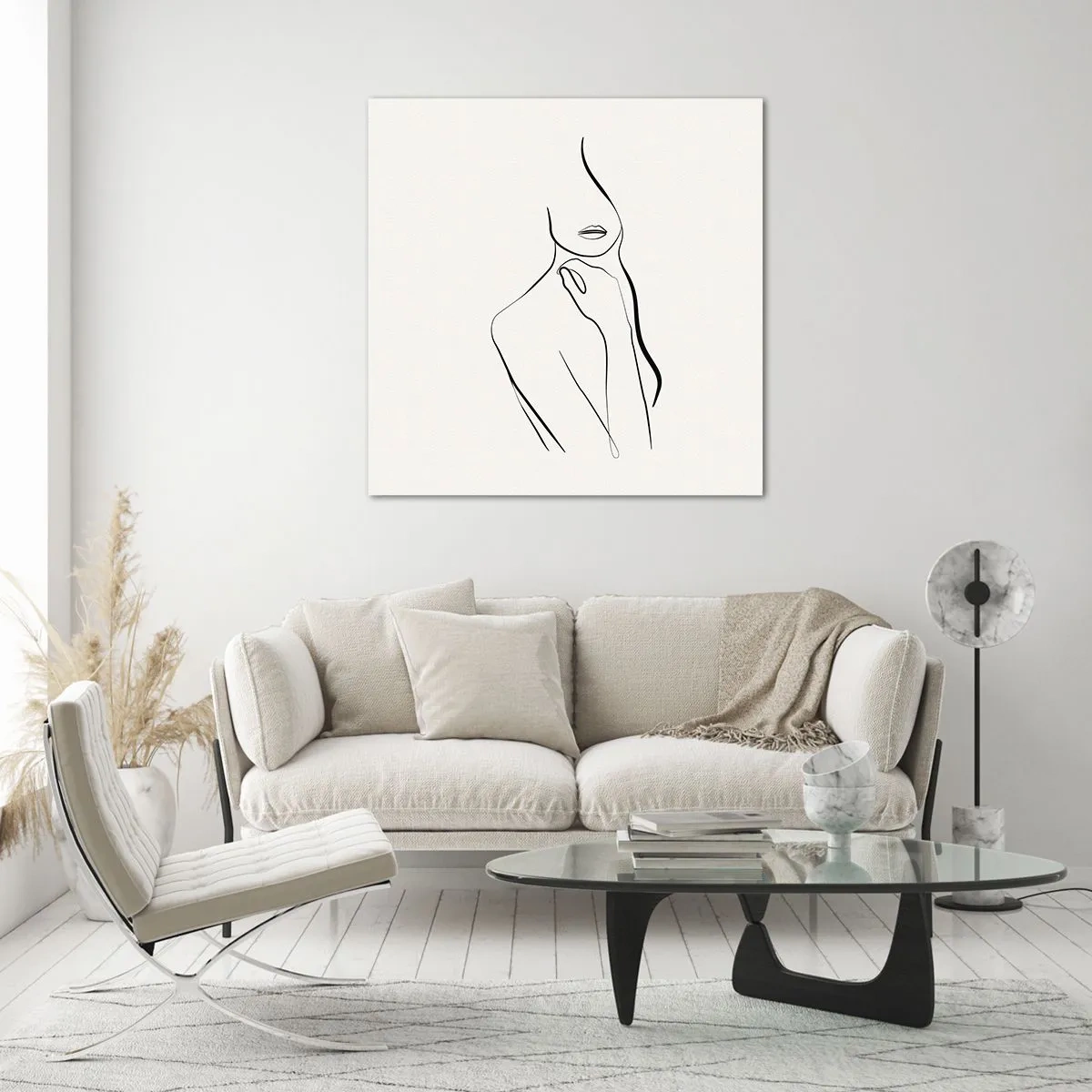 Glastavla - Bild på glas - Melankolins våg - 70x70 cm