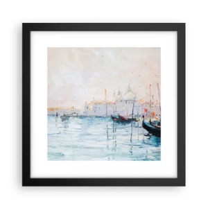Affisch i svart ram - Bortom vatten, bortom dimma - 30x30 cm