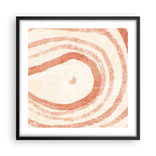 Affisch i svart ram - Korallringar - komposition - 50x50 cm