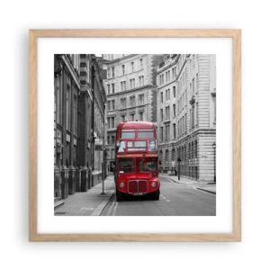 Affisch i ram av ljusek - Vardagen behöver inte vara grå - 40x40 cm