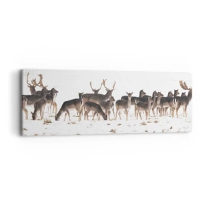 Canvastavla - Bild på duk - Julen är på väg? - 90x30 cm