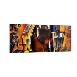 Glastavla - Bild på glas - Så blir världen färgglad - 100x40 cm