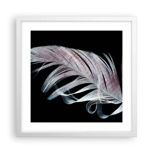 Affisch i vit ram - Tänk på smekning - 40x40 cm