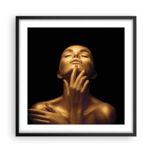 Affisch i svart ram - Som guldsilke - 50x50 cm