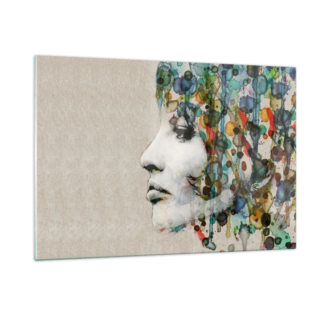 Glastavla - Bild på glas - Uppstånden ur glädje - 120x80 cm