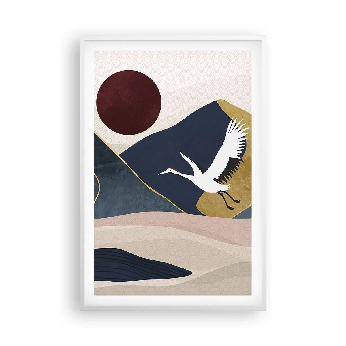 Affisch i vit ram - Nästa dag FLUGIT iväg - 61x91 cm