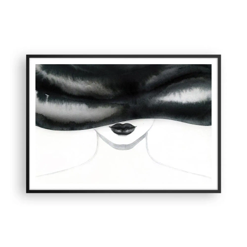 Affisch i svart ram - Sensuell hemlighet - 100x70 cm