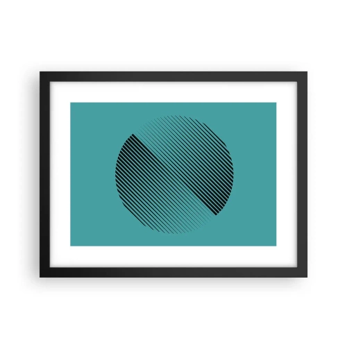 Affisch i svart ram - Cirkeln - en geometrisk variation - 40x30 cm