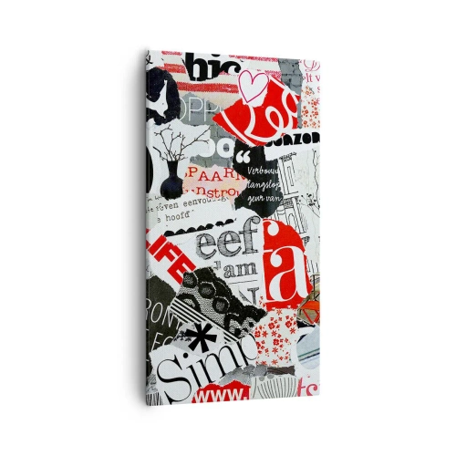 Canvastavla - Bild på duk - Hipster collage - 55x100 cm