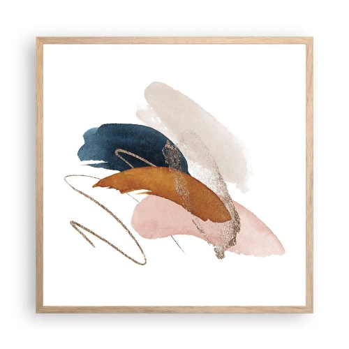 Affisch i ram av ljusek - Bevingad komposition - 60x60 cm