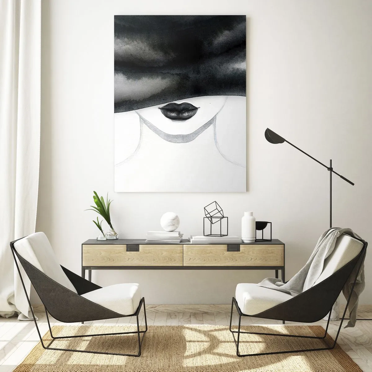 Glastavla - Bild på glas - Sensuell hemlighet - 50x70 cm