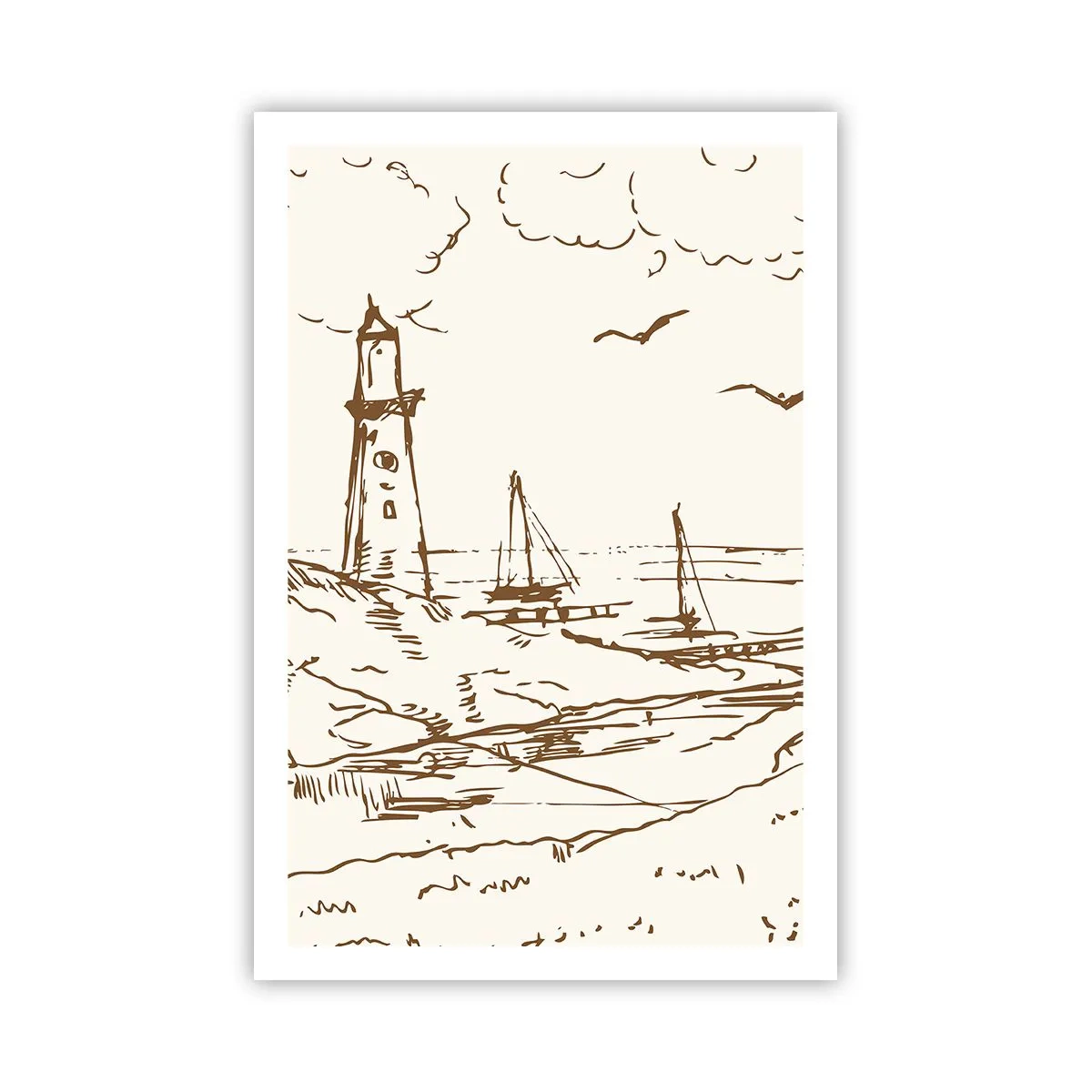 Affisch - Sommarminnets kontur - 61x91 cm