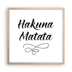 Affisch i ram av ljusek - Bästa rådet - 50x50 cm